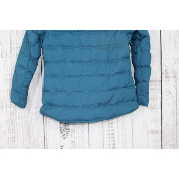 LL Bean Wind Challenger Stretch Down Jacket Deepwater Blue Size M Pet - Picture 10 of 11